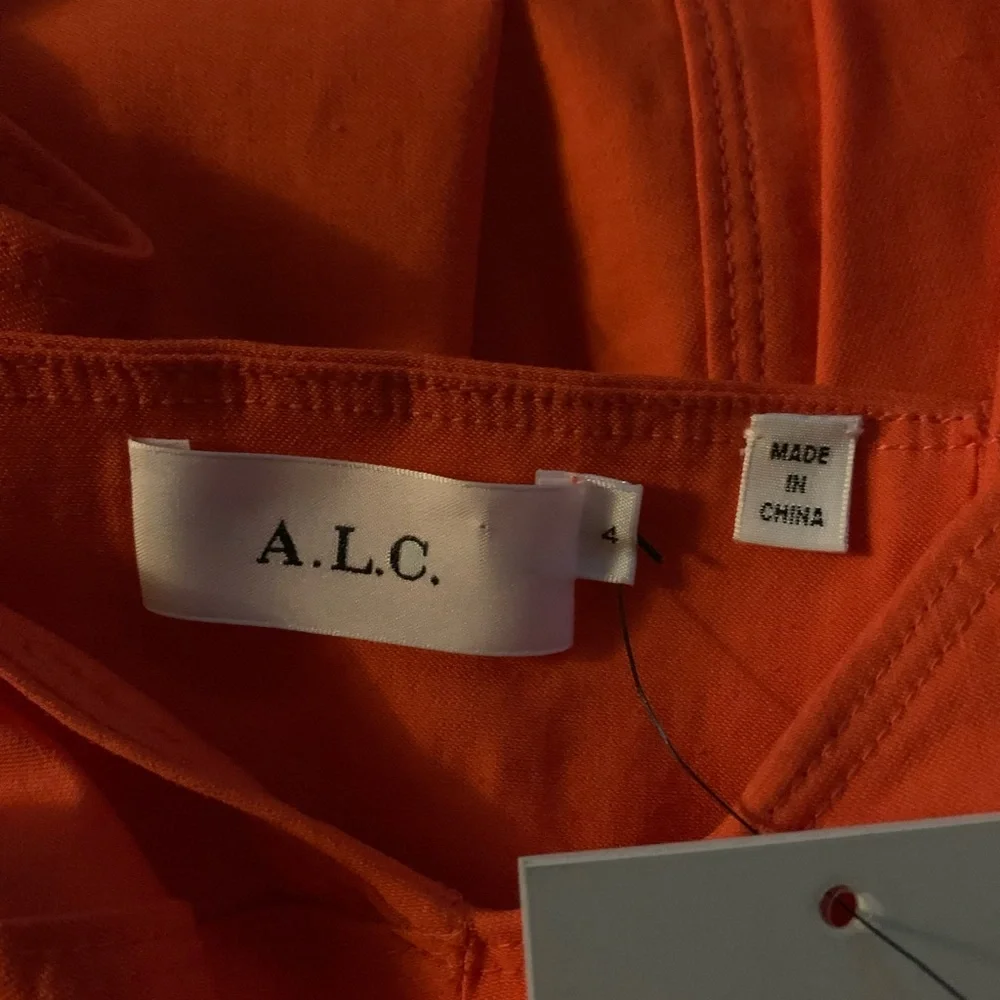 Orange A.L.C. Sabrina Linen Blend Bustier Midi Dress🧡 - Picture 10 of 13